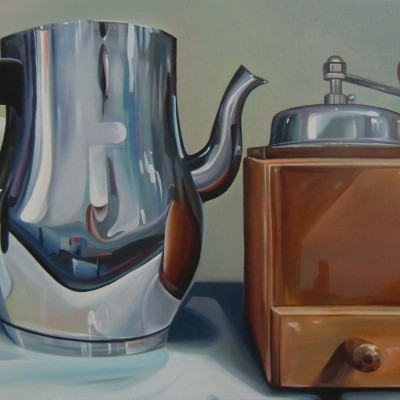 Kaffeemühle / Öl u. Acryl auf Leinwand / 40 x 50 cm / 2015 / auch als Kunstdruck in DIN A3 erhältlich