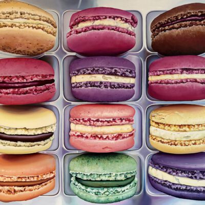 Les Macarons / Öl auf Leinwand / 80 x 100 cm / 2026