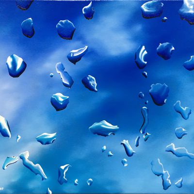Regen tiefblau / Öl auf Leinwand / 40 x 50 cm / 2019 / verkauft