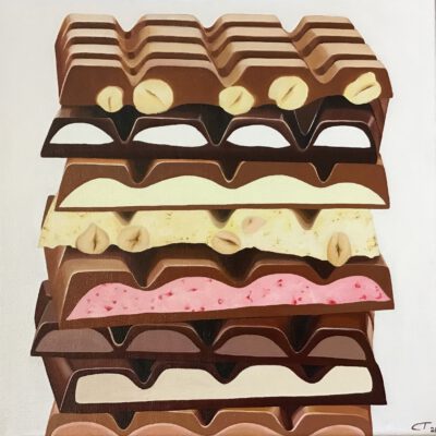 chocolate choice / Öl auf Leinwand / 30 x 30 cm / 2021 / verkauft