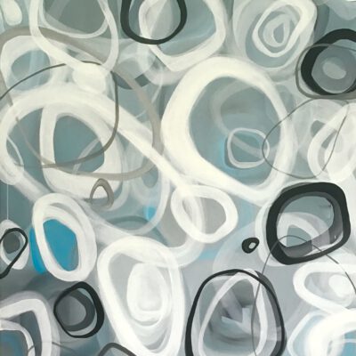 oval bubbles / Öl und Acryl auf Leinwand / 140 x 120 cm / 2021