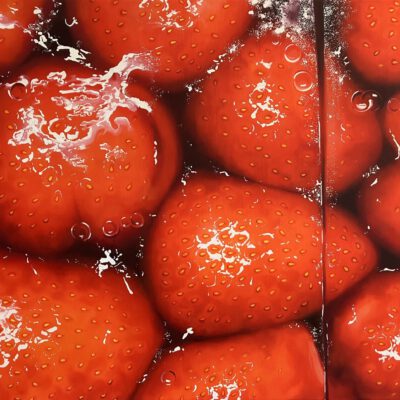 Erdbeeren / Öl auf Leinwand / 60 x 80 cm / 2025