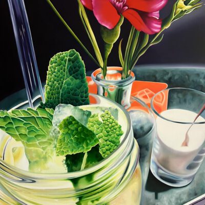 fleuri et fragile / Öl auf Leinwand / 100 x 80 cm / 2025
