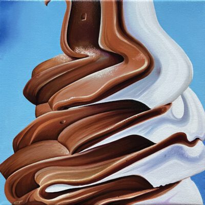 Softeis / Öl auf Leinwand / 30 x 30 cm / 2025